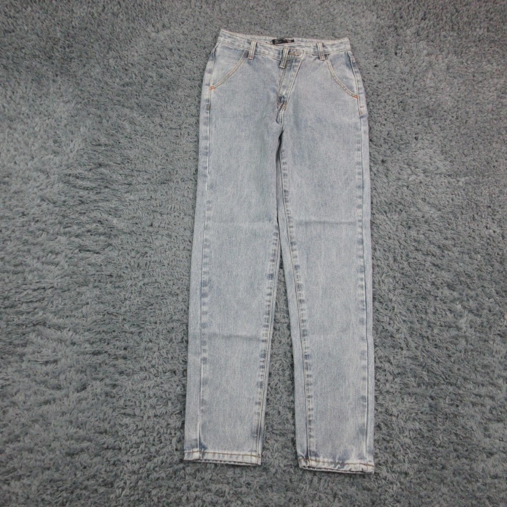 PrettyLittleThing Mom Jeans Womens US 1 Blue High Rise Straight 27x30.5* NWT
